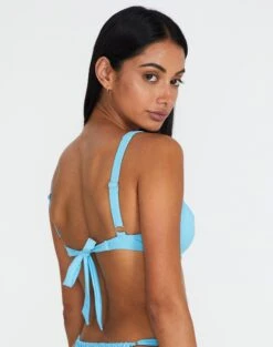 Balconette Thick Strap Tie Back Bikini Top -Outlet Glassons Store r teagan tie back bikini top deja blue back ga110507rpln