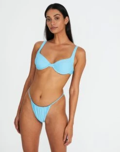 Balconette Thick Strap Tie Back Bikini Top -Outlet Glassons Store r teagan tie back bikini top deja blue full ga110507rpln
