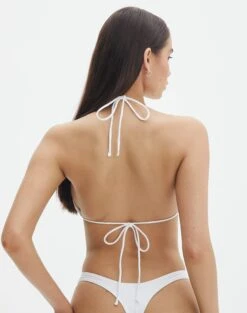 Triangle Padded Halter Bikini Top -Outlet Glassons Store r tropic padded tri bikini top white back ga55358rpln