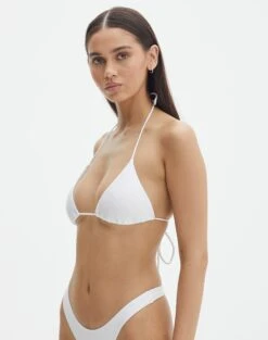 Triangle Padded Halter Bikini Top -Outlet Glassons Store r tropic padded tri bikini top white detail ga55358rpln