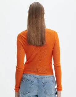 Sheer Long Sleeve Knit Top 17 Sheer Long Sleeve Knit Top -Outlet Glassons Store rae sheer knit crew neck top youre so golden back kl123547vis