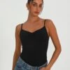 Supersoft Ruched Front Bodysuit -Outlet Glassons Store releve ruche front bodysuit black front tb104638pch