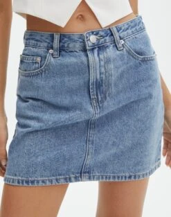 Outlet Glassons Store -Outlet Glassons Store remi high rise denim skirt riley vintage wash full ss145806rdnm