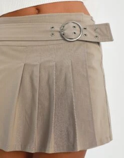 Belted High Waist Pleated Mini Skirt 20 Belted High Waist Pleated Mini Skirt -Outlet Glassons Store riggs cargo pleated mini skirt on the rocks imageback ss92078ben
