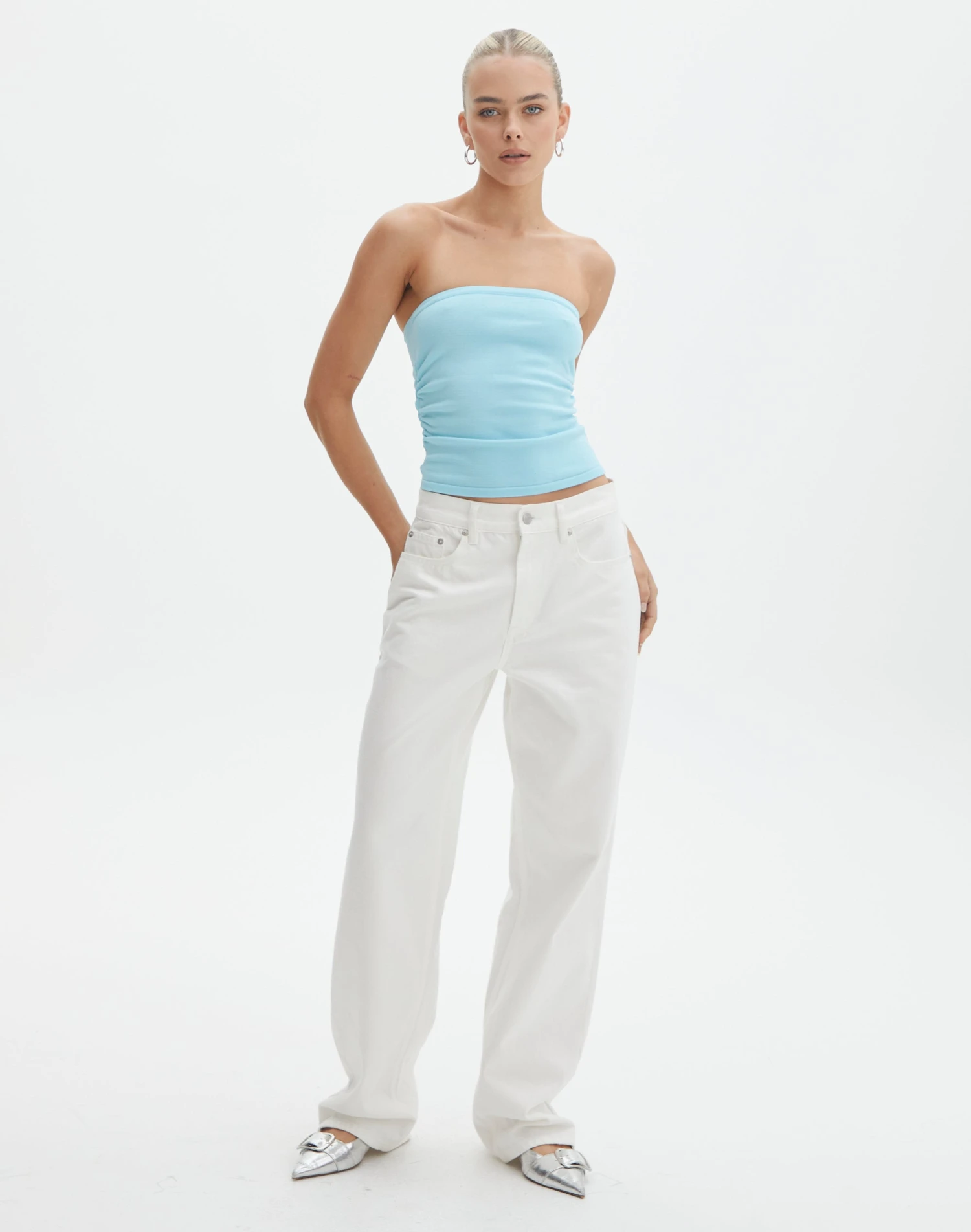 Strapless Ruched Knit Bandeau 14 Strapless Ruched Knit Bandeau - Image 12