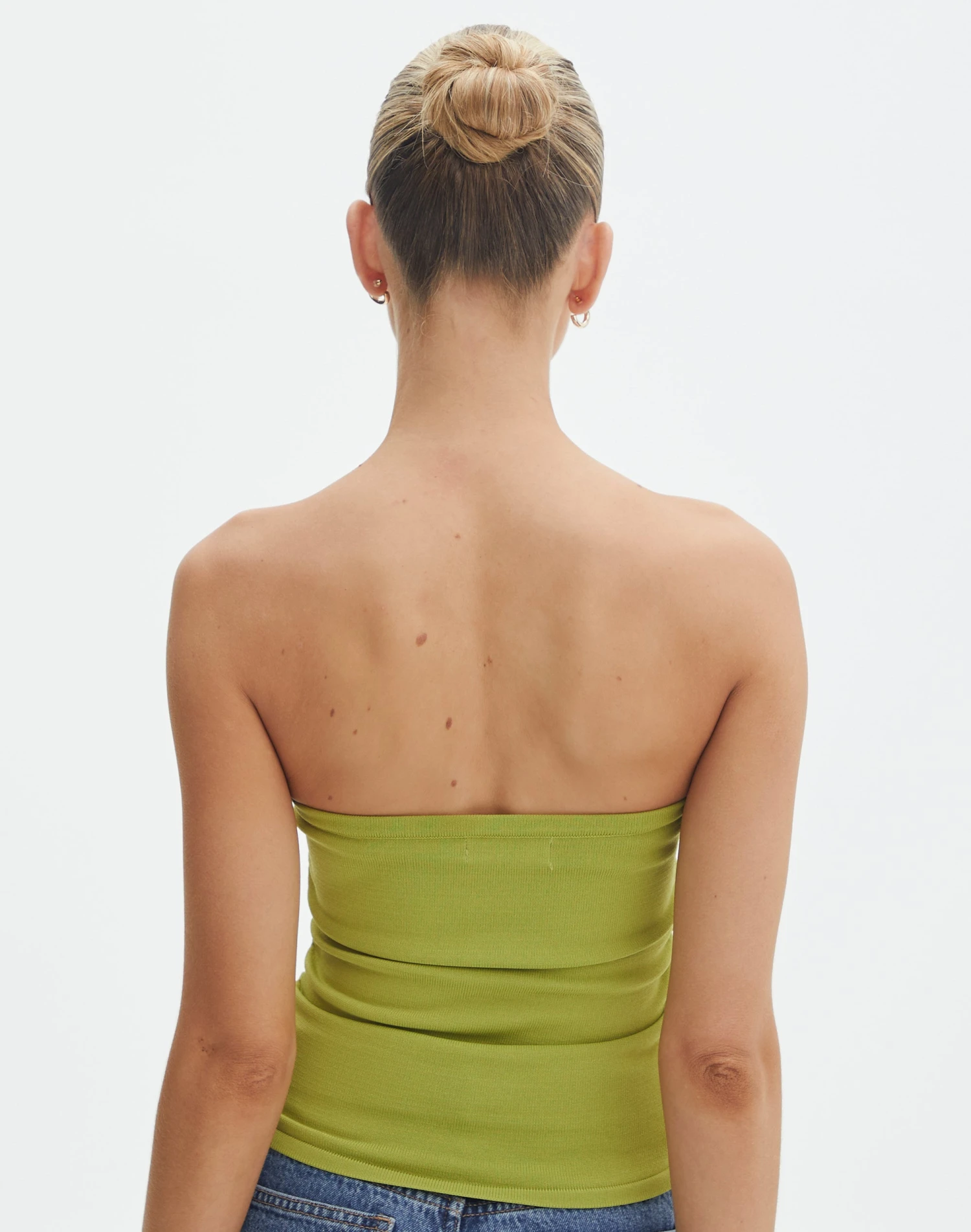 Strapless Ruched Knit Bandeau 10 Strapless Ruched Knit Bandeau - Image 8