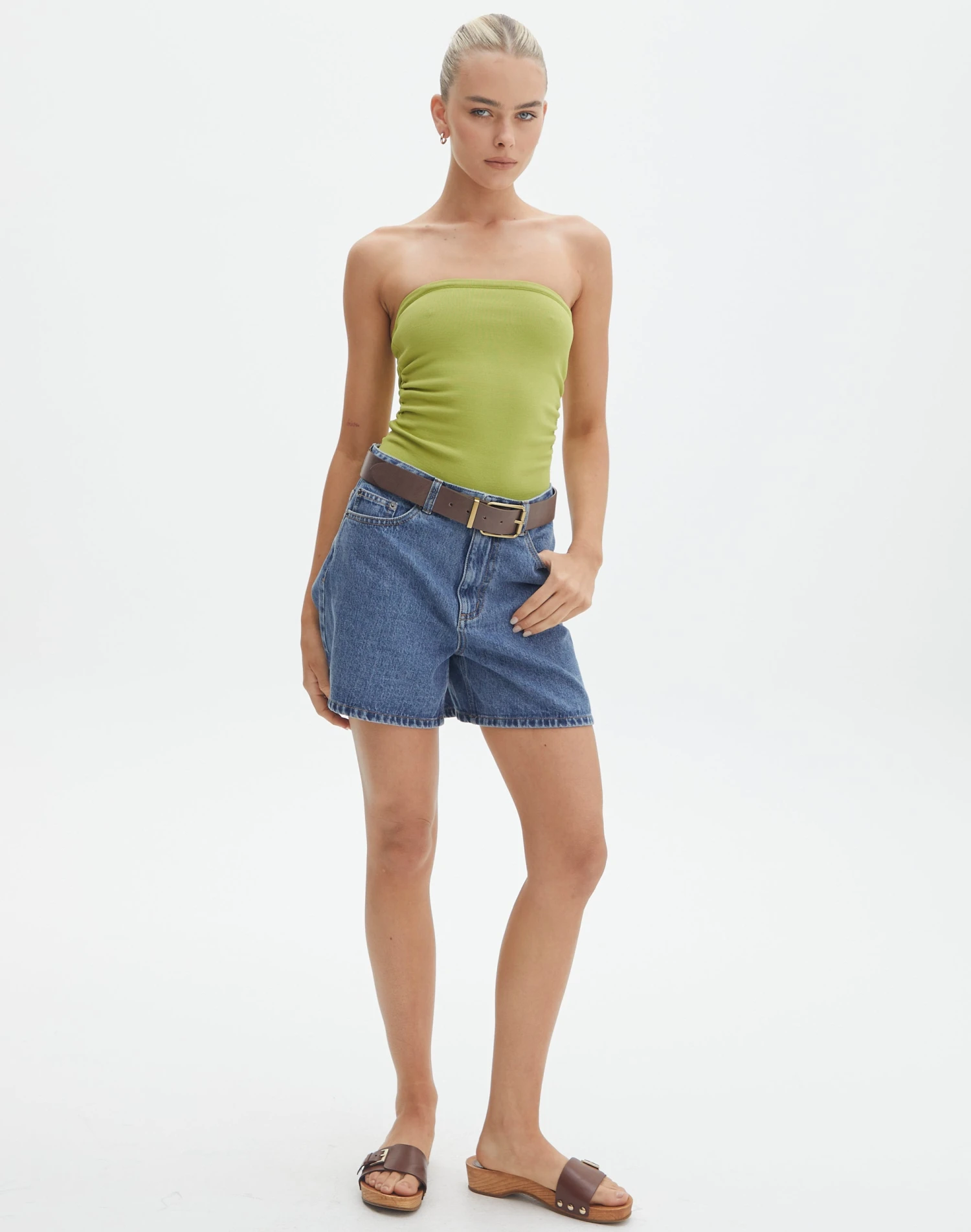 Strapless Ruched Knit Bandeau 9 Strapless Ruched Knit Bandeau - Image 7