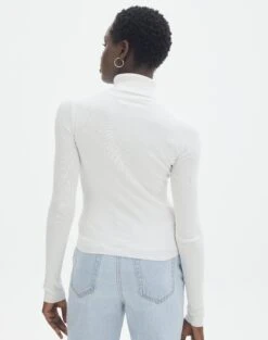 Ribbed Turtleneck Top -Outlet Glassons Store roger roll neck milk back kl79039vn