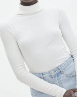 Ribbed Turtleneck Top -Outlet Glassons Store roger roll neck milk imageback kl79039vn
