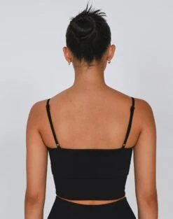 Active Seamless Ribbed Contour Cropped Tank -Outlet Glassons Store rosa seamless tank black back tv53576hvs