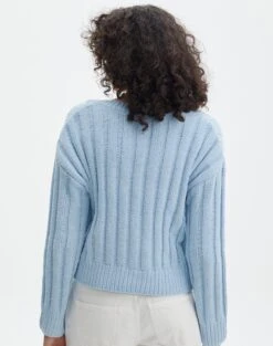 Knitted V Neck Jumper 23 Knitted V Neck Jumper -Outlet Glassons Store rowan ribbed v neck icecap back kl124074che