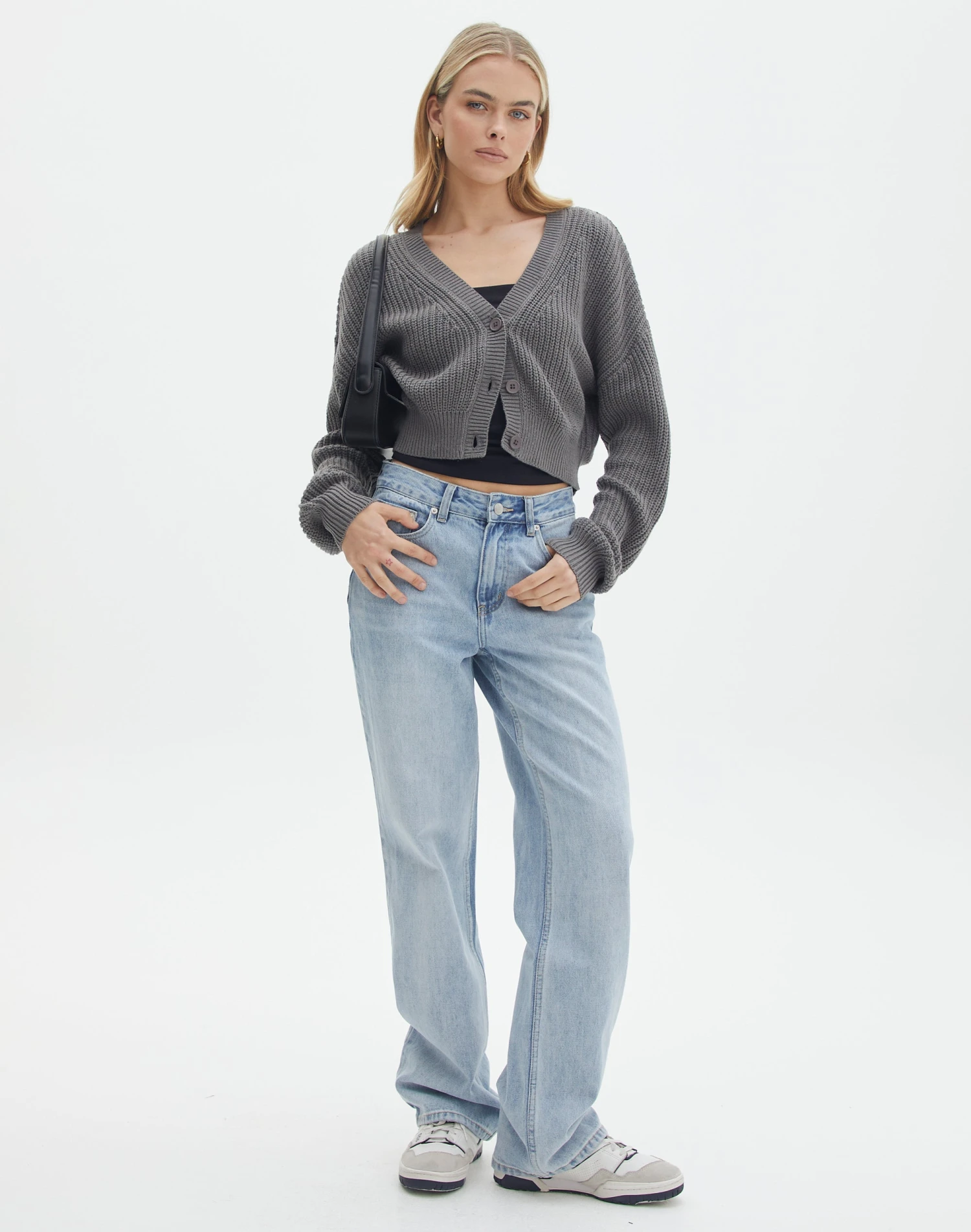 Button Front Long Sleeve Cardigan 4 Button Front Long Sleeve Cardigan - Image 2