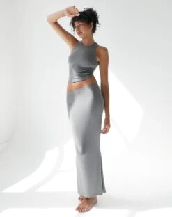 Luxe Lounge Modal Slim-Fit Maxi Skirt 23 Luxe Lounge Modal Slim-Fit Maxi Skirt -Outlet Glassons Store ruby modal maxi skirt everythings pine front sl96661mod