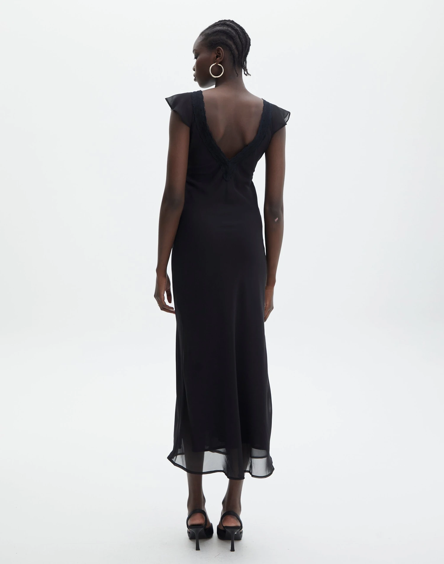 V Front Bias Cut Maxi Dress 5 V Front Bias Cut Maxi Dress - Image 3