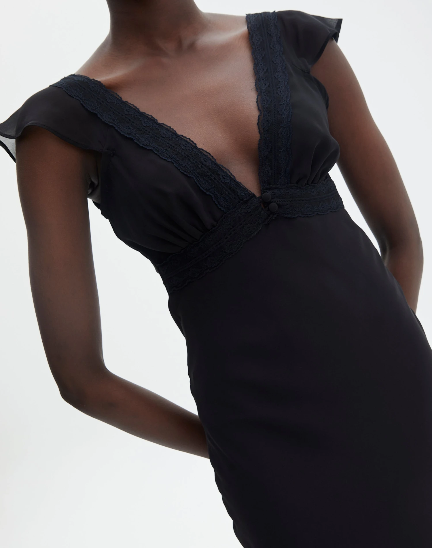 V Front Bias Cut Maxi Dress 6 V Front Bias Cut Maxi Dress - Image 4