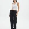 Wide Leg Jogger -Outlet Glassons Store santana jogger black front pw106874oflc 9