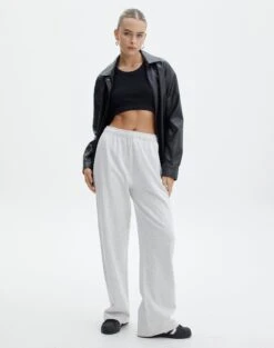 Luxe Lounge Modal Mid Rise Pant 30 Luxe Lounge Modal Mid Rise Pant -Outlet Glassons Store santana jogger snow marle front pw106874oflc 1