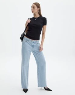 Outlet Glassons Store -Outlet Glassons Store saphi short sleeve rib tee black full ks119955vn