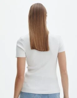 Knit Long Line T-Shirt -Outlet Glassons Store saphi short sleeve rib tee milk back ks119955vn