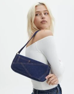 Thin Rectangle Sunglasses -Outlet Glassons Store saskia denim classic handbag dark denim front bg135922dnm
