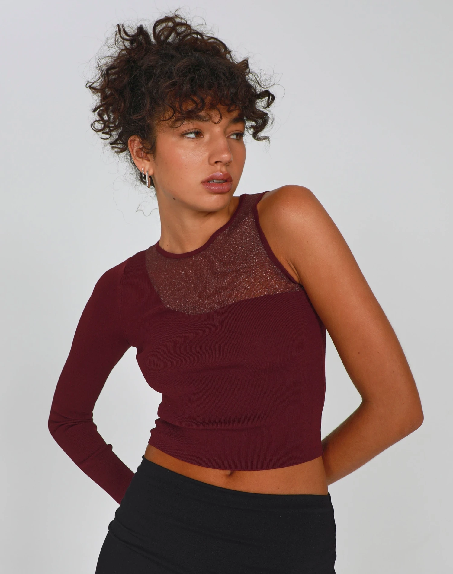 Long Sleeve Cut Out Ribbed Top 11 Long Sleeve Cut Out Ribbed Top - Image 9