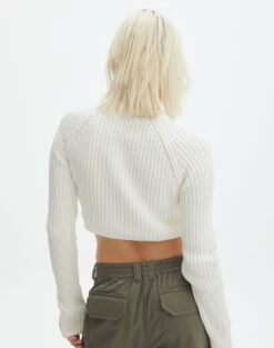 Ribbed Crew Neck Knit Jumper -Outlet Glassons Store sharpay crop knit milk back kl90506ca