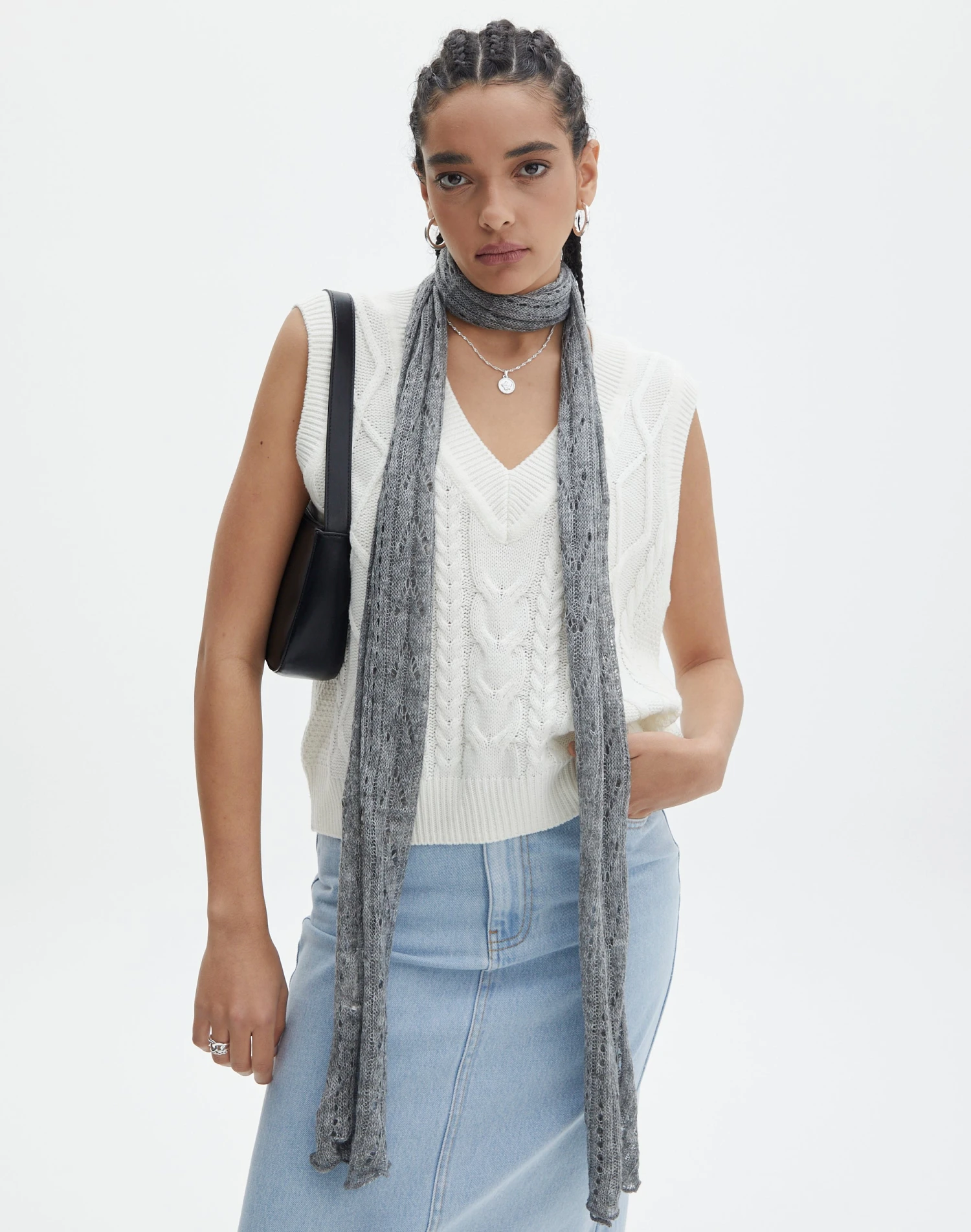 Cropped Knit V Neck Jumper 14 Cropped Knit V Neck Jumper - Image 12