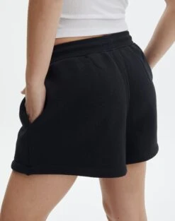Drawstring Sweat Short -Outlet Glassons Store siesta short black back sw120676cot