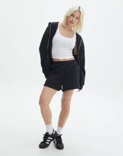 Drawstring Sweat Short -Outlet Glassons Store siesta short black detail sw120676cot