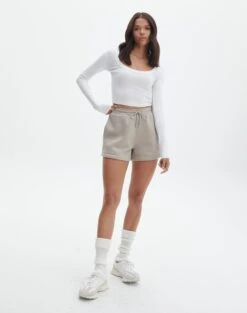 Drawstring Sweat Short -Outlet Glassons Store siesta short on the rocks front sw120676cot