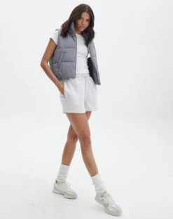 Drawstring Sweat Short -Outlet Glassons Store siesta short snow marle front sw120676cot