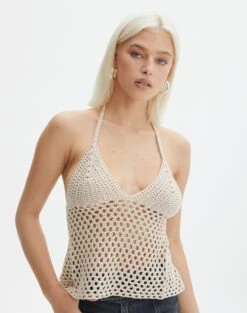 Zip Up Knit Cropped Hoodie -Outlet Glassons Store sigon open back crochet neutral front kv127284cro 2