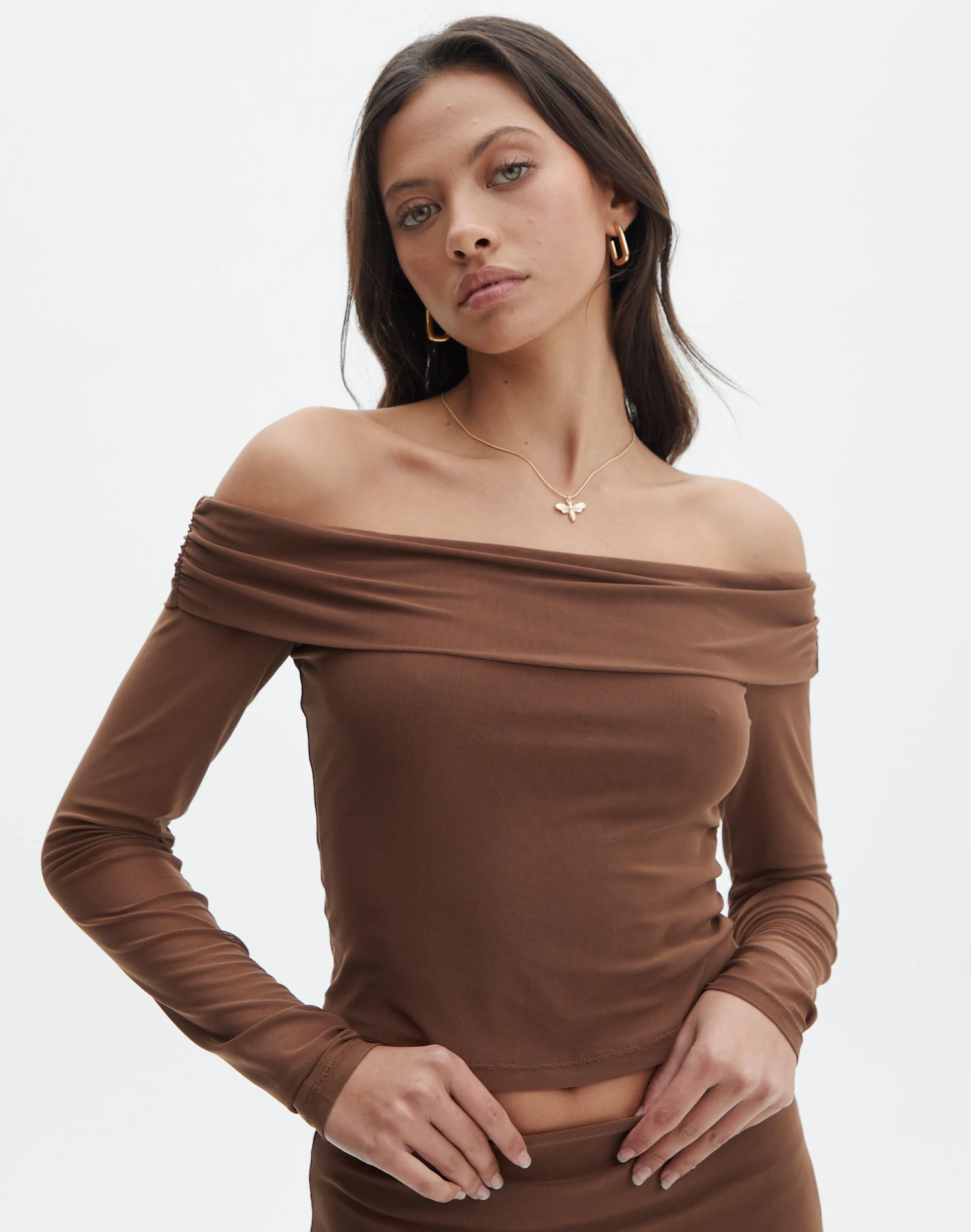 Foldover Off Shoulder Long Sleeve Top 3 Foldover Off Shoulder Long Sleeve Top