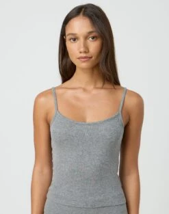 Pointelle Scoop Neck Knit Top -Outlet Glassons Store sisi modal tank heather marle front tv118176mod 6