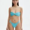Shimmer Split Waist Ruched Bikini Bottom 2 Shimmer Split Waist Ruched Bikini Bottom -Outlet Glassons Store sloanne split ruched bikini brief electric teal front ga136181shm 1