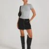 Zip Cargo Mini Skirt 2 Zip Cargo Mini Skirt -Outlet Glassons Store stella cargo skirt black front ss86240pln 11