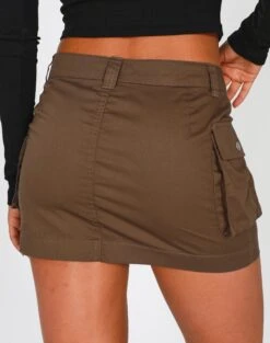 Zip Cargo Mini Skirt -Outlet Glassons Store stella cargo skirt susan soil back ss86240pln
