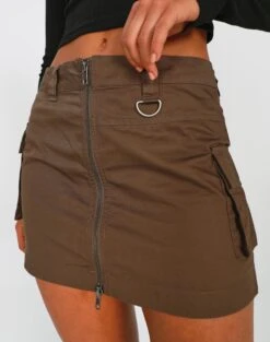 Zip Cargo Mini Skirt -Outlet Glassons Store stella cargo skirt susan soil full ss86240pln