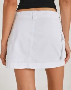 Zip Cargo Mini Skirt -Outlet Glassons Store stella cargo skirt white back ss86240pln