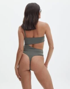 Supersoft One Shoulder Side Cut Out Bodysuit 37 Supersoft One Shoulder Side Cut Out Bodysuit -Outlet Glassons Store sully peachy bodysuit cypress back tb95431pch
