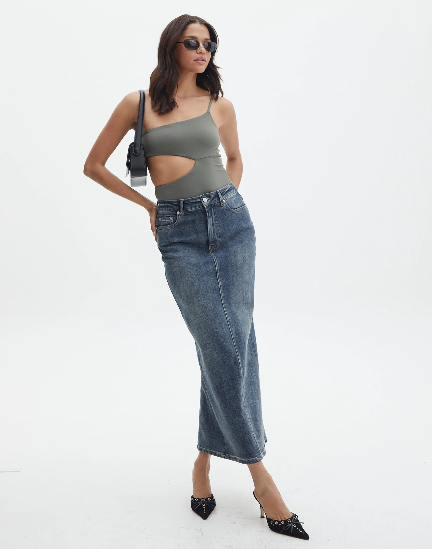 Supersoft One Shoulder Side Cut Out Bodysuit 16 Supersoft One Shoulder Side Cut Out Bodysuit - Image 14