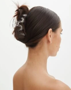 Sculpted Glitter Maxi Dress 38 Sculpted Glitter Maxi Dress -Outlet Glassons Store swiggle claw clip clear front ha130787clp 2