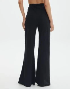 Linen Blend Wide Leg Pants -Outlet Glassons Store t co dizzy flared pant black back pw118952tlv