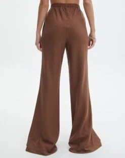 Linen Blend Wide Leg Pants -Outlet Glassons Store t co dizzy flared pant deep umber back pw118952tlv