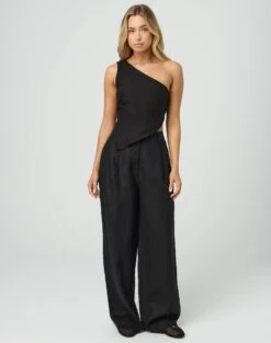 Mid Rise Cotton Cargo Pant 38 Mid Rise Cotton Cargo Pant -Outlet Glassons Store t co harley tailored linen pant black front pw120209tlin 3