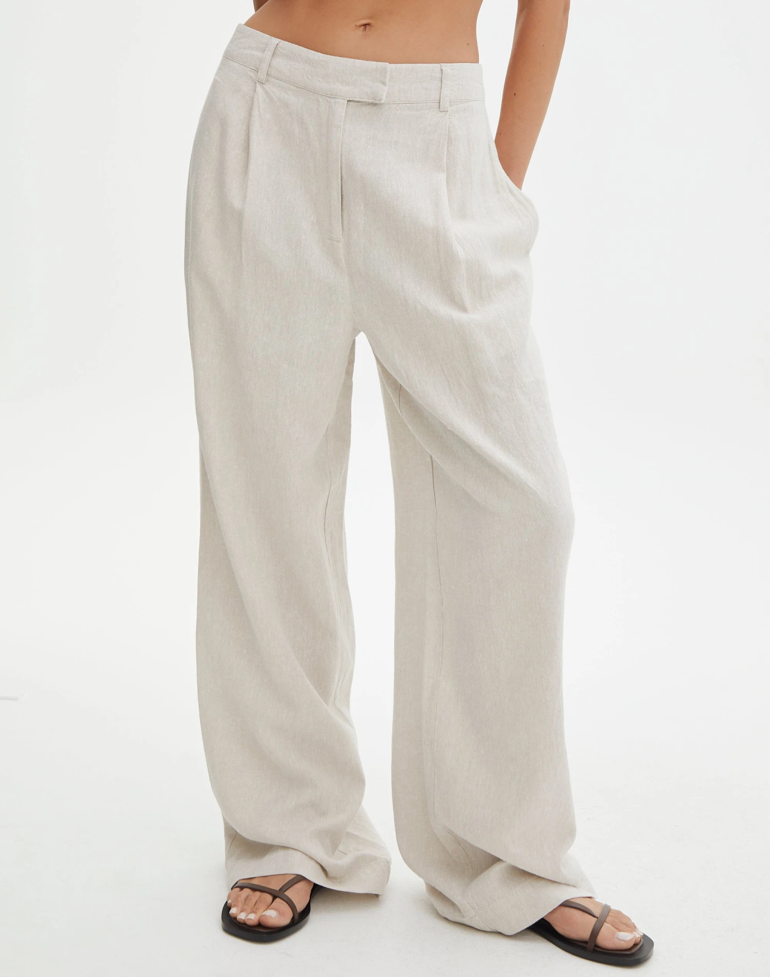 Linen Blend Tailored Pant 4 Linen Blend Tailored Pant - Image 2