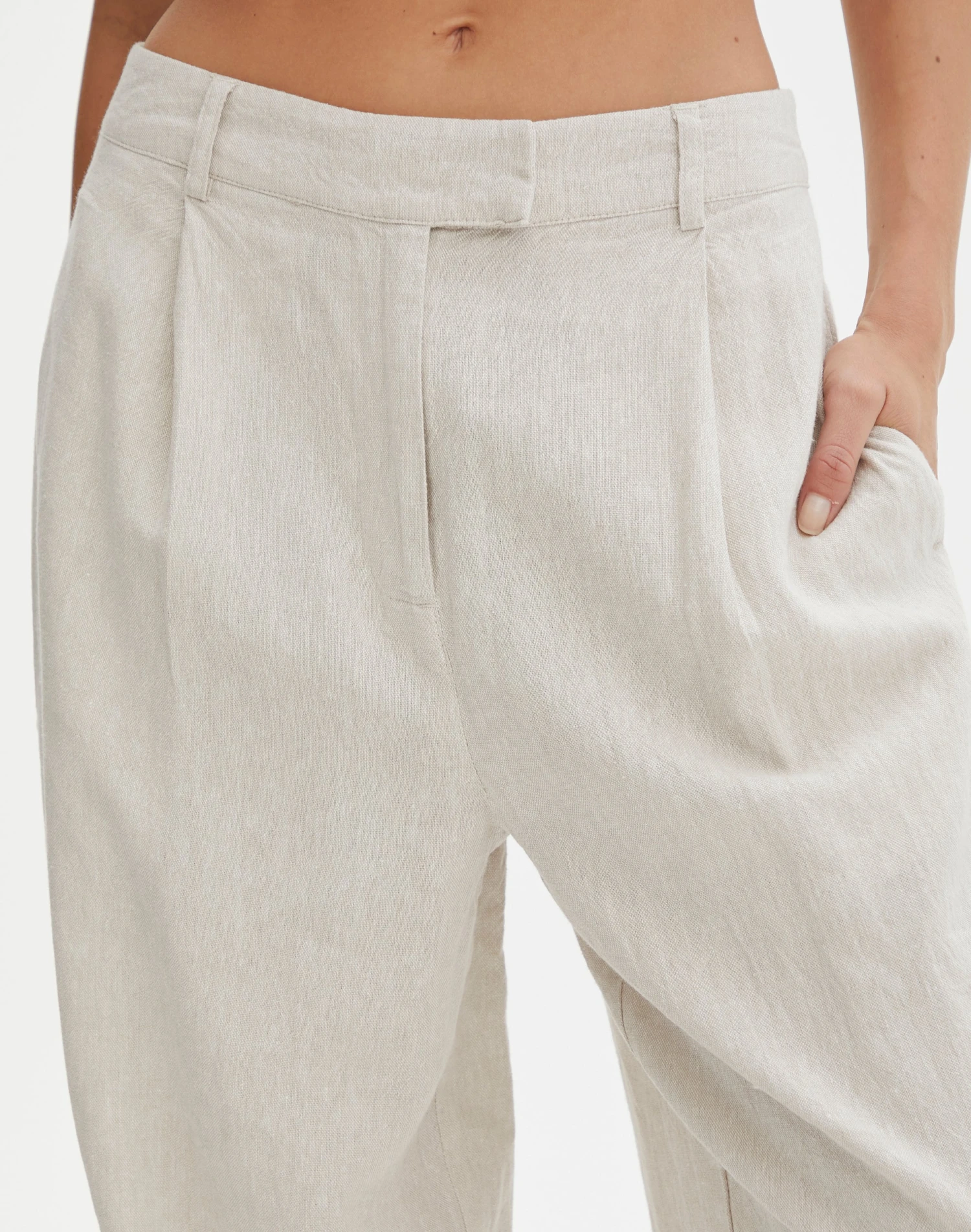 Linen Blend Tailored Pant 6 Linen Blend Tailored Pant - Image 4