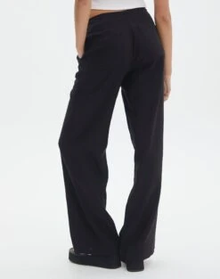 Tie Waist Linen Pant 24 Tie Waist Linen Pant -Outlet Glassons Store t evie mr tie waist linen pant black back pw123196tlv