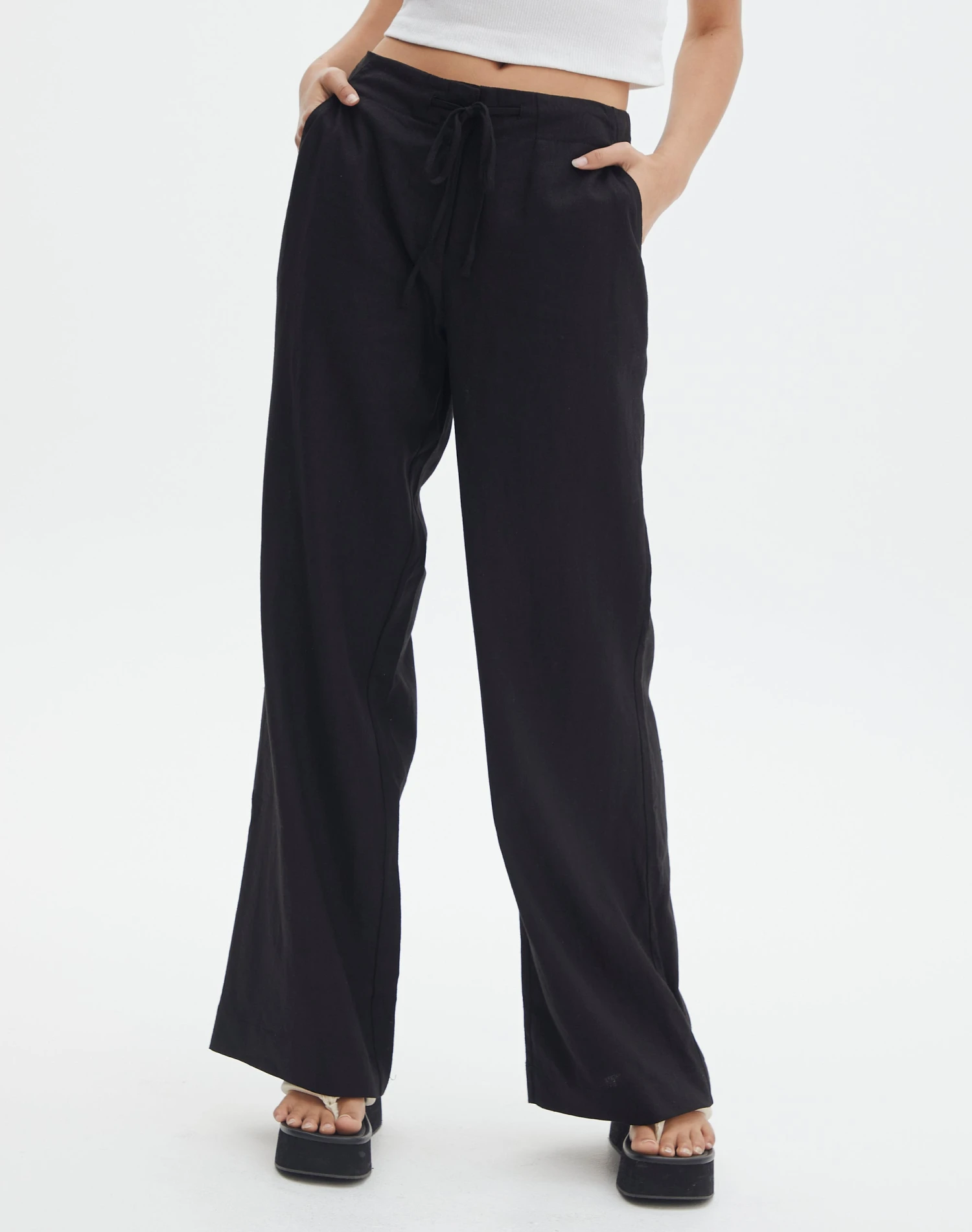 Tie Waist Linen Pant 4 Tie Waist Linen Pant - Image 2