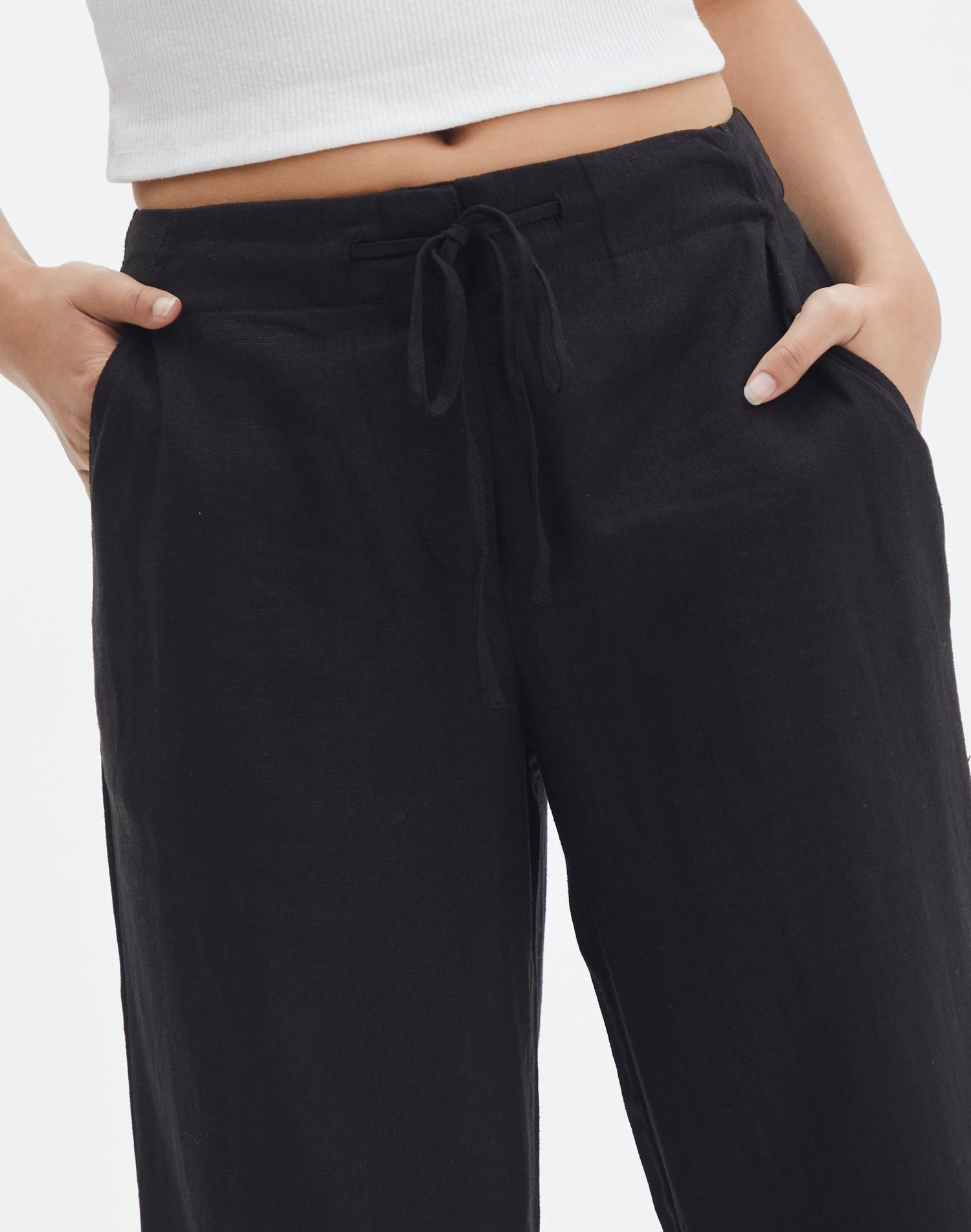 Tie Waist Linen Pant 6 Tie Waist Linen Pant - Image 4